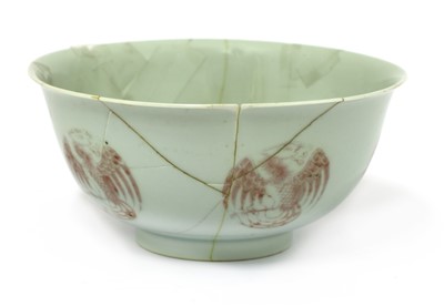 Lot 77 - A Chinese copper red bowl