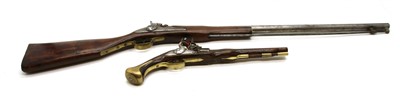 Lot 161 - A reproduction flintlock pistol