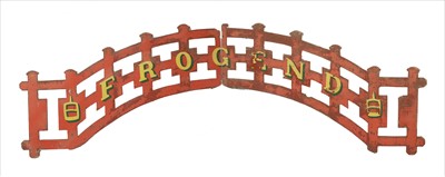 Lot 23 - A TWO-PART 'FROG END' FAIRGROUND SCREEN