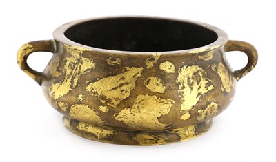 Lot 497 - A Chinese gilt bronze incense burner