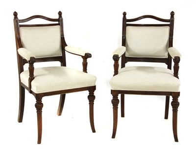 Lot 702 - A pair of Regency mahogany armchairs