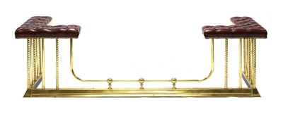 Lot 696 - A brass club fender