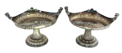 Lot 35 - A matched pair of silver tazza
