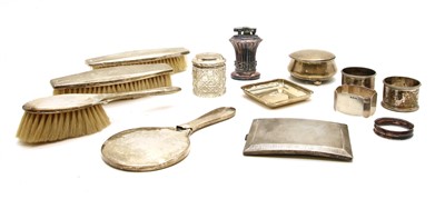Lot 356 - A silver cigarette case with milled geometric decoration