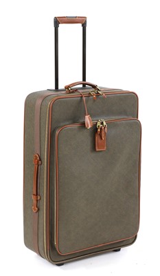 Lot 713 - A Mulberry Scotchgrain large suitcase