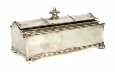 Lot 255 - A silver plated desk stand