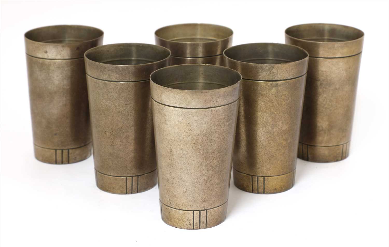 Lot 248 - A set of six Gorham sterling silver drinking cups