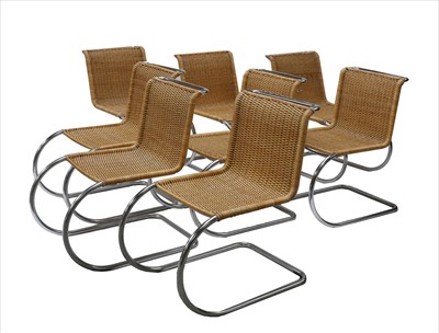 Lot 255 - A set of eight cantilever chairs