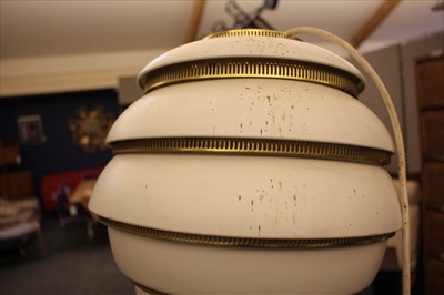 Lot 232 - A pair of A331 Beehive pendant lamps