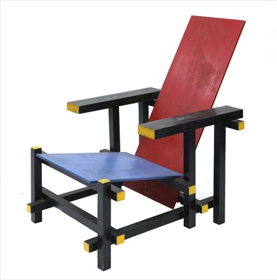 Lot 243 - Red and blue chair
