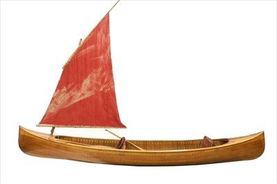 Lot 270 - A cedarwood strip canoe