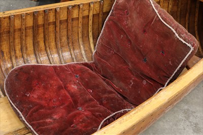 Lot 270 - A cedarwood strip canoe