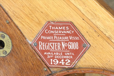 Lot 270 - A cedarwood strip canoe