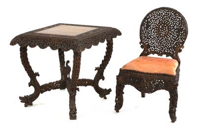 Lot 738 - An Anglo-Indian hardwood centre table