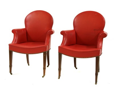 Lot 510 - A pair of armchairs