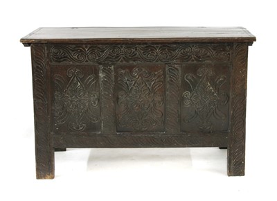 Lot 540 - A small oak coffer