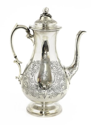 Lot 29 - A silver coffee pot