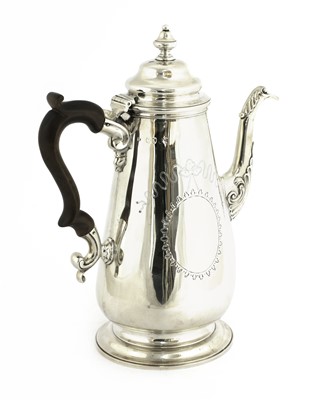 Lot 30 - A silver coffee pot