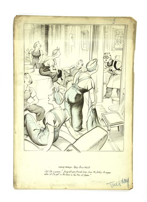 Lot 5 - JOSEPH LEE WW2 'SMILING THROUGH' CARTOON