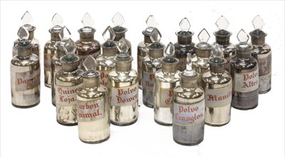 Lot 135 - HERBALIST'S GLASS JARS