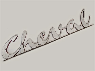 Lot 160 - 'CHEVAL' METAL SIGN