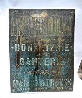 Lot 425 - BONNET MAKER'S SIGN