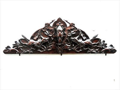 Lot 376 - HUNTING LODGE DOORWAY PEDIMENT
