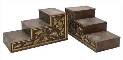 Lot 435 - UNUSUAL BEDSIDE STEPS
