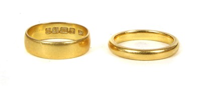 Lot 15 - Two 22ct gold wedding rings