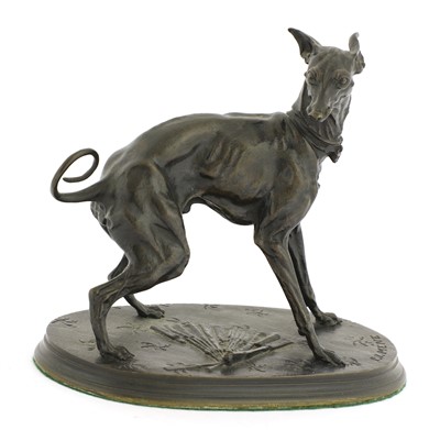 Lot 188 - A bronze model of a whippet