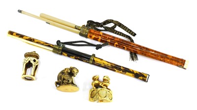 Lot 127 - Three Japanese ivory items