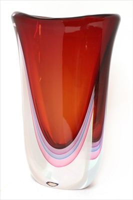 Lot 296 - A contemporary Murano glass vase