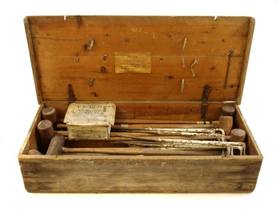 Lot 374 - A late Victorian croquet set