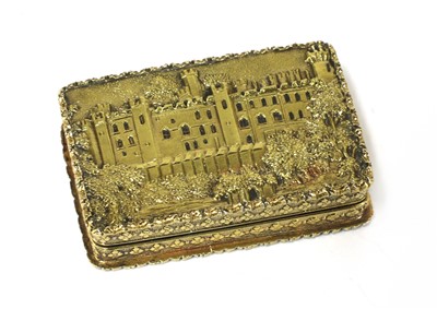 Lot 63 - A Victorian silver gilt castle top vinaigrette