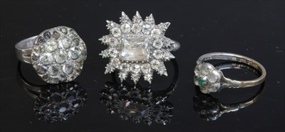 Lot 4 - A Georgian black dot paste cluster