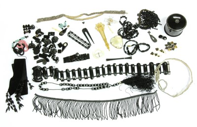 Lot 1070 - A quantity of Victorian jet jewellery