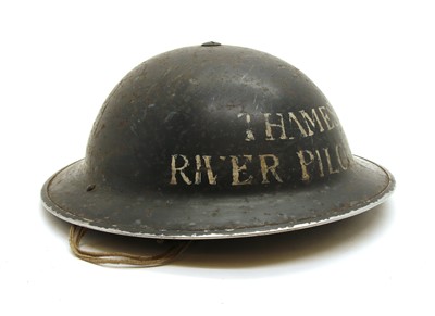 Lot 150 - A WWII 1939 dated British Home Front River Thames pilot Launch 7 helmet