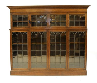Lot 544 - A substantial early 20th century oak bookcase