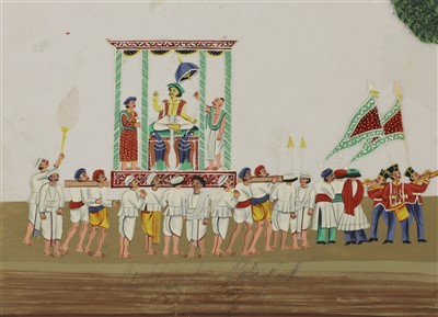 Lot 142 - Seven Indian paintings on mica