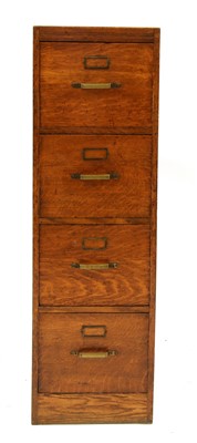 Lot 616A - An oak four drawer filing cabinet