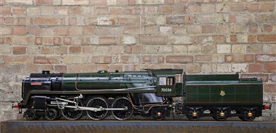 Lot 603 - A 5in gauge live steam model of the Britannia Class 4-6-2 locomotive and tender 'Boadicea' no.70036