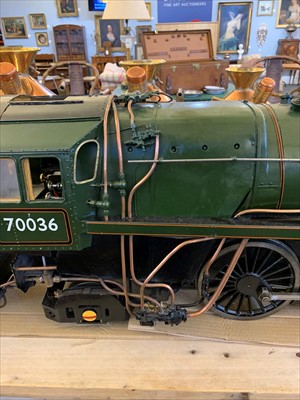 Lot 603 - A 5in gauge live steam model of the Britannia Class 4-6-2 locomotive and tender 'Boadicea' no.70036