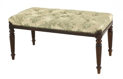 Lot 921 - A mahogany footstool