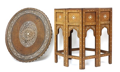 Lot 748 - An Indian oval table top, Hoshiarpur