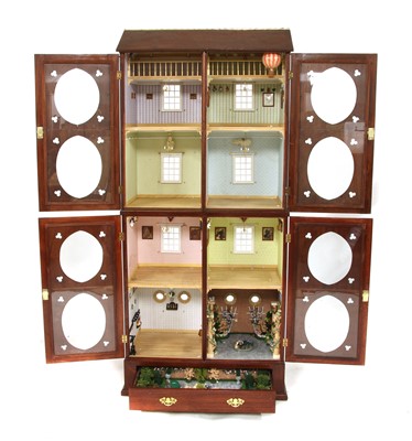 Lot 1287B - A large mahogany doll's house