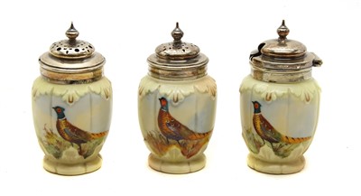 Lot 219 - A Locke and Co., Worcester cruet set