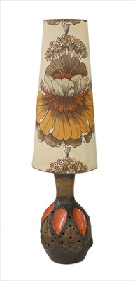 Lot 716 - A glazed pottery lamp base