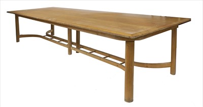 Lot 95 - An oak refectory table