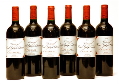 Lot 318 - Château Haut-Bages Libéral, Pauillac, 5th growth, 2006, six bottles