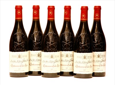 Lot 203 - Domaine Bosquet des Papes, Châteauneuf-du-Pape, 2007, six bottles (boxed)